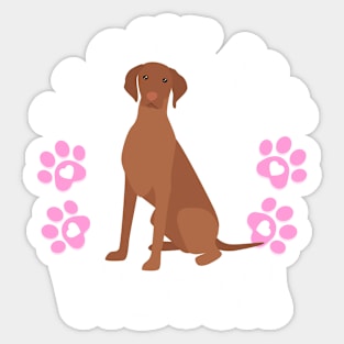 I Love My Vizsla Sticker